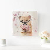 Bloeiende Quokka Wandklok (Huis)