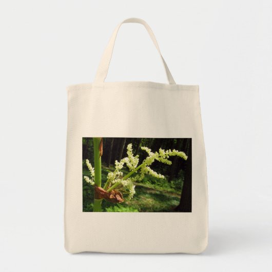 Bloeiende rabarberbloemen Natuur Foto Tote Bag (Voorkant)