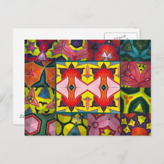 Bloeiende reizen briefkaart (Voorkant / Achterkant)