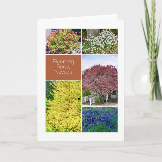Bloeiende Reno, Nevada, bloemen foto's Kaart (Voorkant)