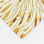 Bloeiende retro: Onvoltooide Bloemenlijn Kunst Fleece Deken (Hoek)