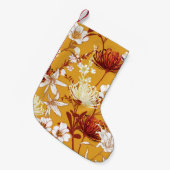 Bloeiende retro: Onvoltooide Bloemenlijn Kunst Kleine Kerstsok (Voorkant (Hangend))