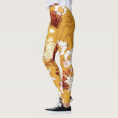 Bloeiende retro: Onvoltooide Bloemenlijn Kunst Leggings (Links)
