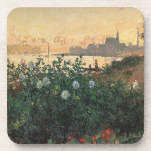 Bloeiende rivieroever, Argenteuil - Claude Monet Bier Onderzetter