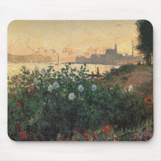 Bloeiende rivieroever, Argenteuil - Claude Monet - Muismat (Voorkant)