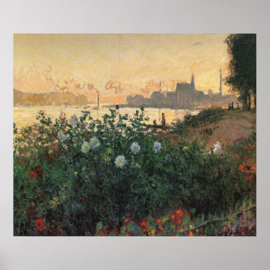 Bloeiende rivieroever, Argenteuil - Claude Monet Poster (Voorkant)