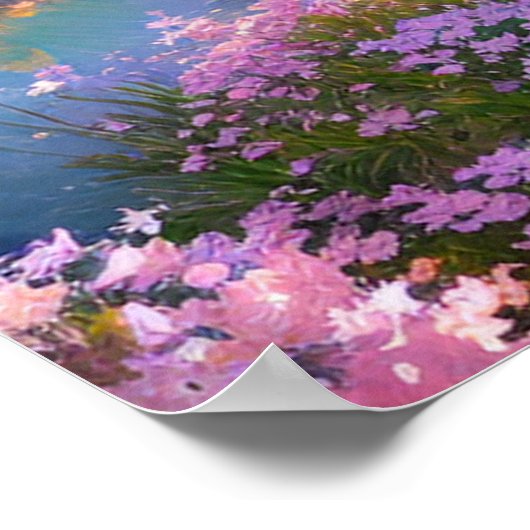 Bloeiende rivieroever poster (Hoek)