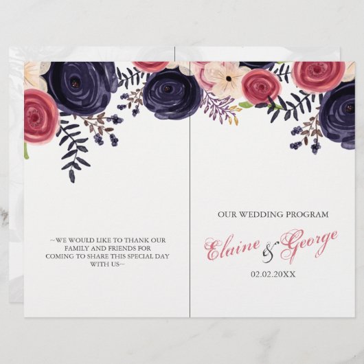 bloeiende rode marineprogramma's voor bloederige b (Voorkant / Achterkant)