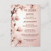 Bloeiende Romance: een volledig bloemenbruiloftsth Informatiekaartje (Voorkant)