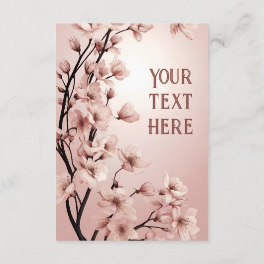 Bloeiende Romance: een volledig bloemenbruiloftsth Informatiekaartje (Achterkant)