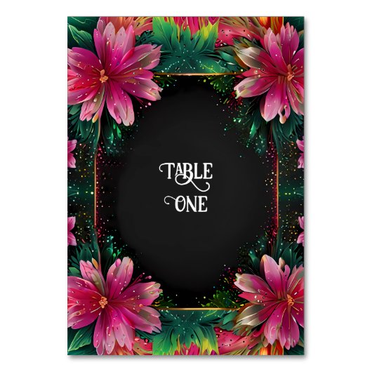 Bloeiende Romance: een volledig bloemenbruiloftsth Kaart (Achterkant)