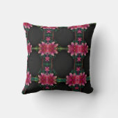 Bloeiende Romance: een volledig bloemenbruiloftsth Kussen (Achterkant)