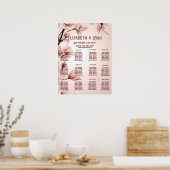 Bloeiende Romance: een volledig bloemenbruiloftsth Poster (Keuken)