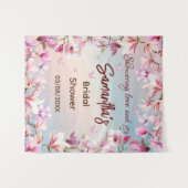 Bloeiende Romance - Vrijgezellenfeest Achtergrond Wandkleed (Voorkant (horizontaal))