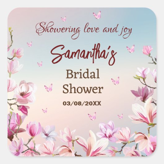 Bloeiende Romance - Vrijgezellenfeest Sticker (Voorkant)