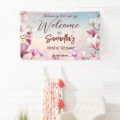 Bloeiende Romance - Vrijgezellenfeest Welkom Spandoek (Insitu)