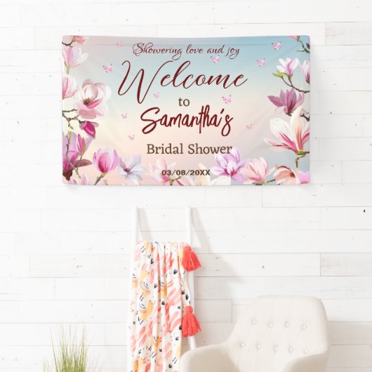 Bloeiende Romance - Vrijgezellenfeest Welkom Spandoek (Insitu)