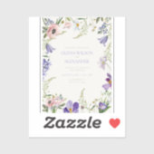 Bloeiende Romance: Waterverf bloemenbruiloft Sticker (Vel)