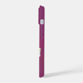 Bloeiende Roos Alleen op Magenta iPhone 15 Case (Linkerkant)