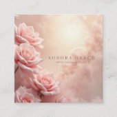 Bloeiende Roos Cloud Contactkaartje (Voorkant)