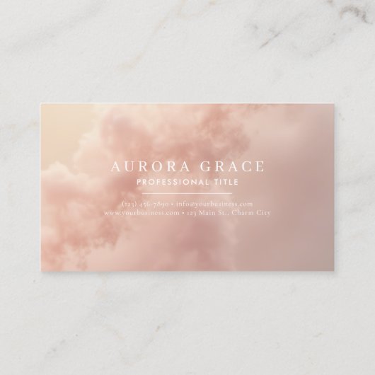 Bloeiende Roos Cloud Visitekaartje (Achterkant)