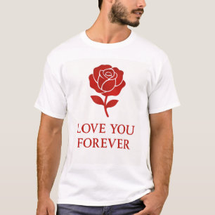 Bloeiende Roos Drukt Eeuwig Romantisch Uit T-shirt