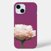 Bloeiende Roos Single op Magenta Case-Mate iPhone Case (Achterkant)