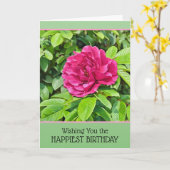 Bloeiende Roos - Verjaardag Kaart (Gele Bloem)