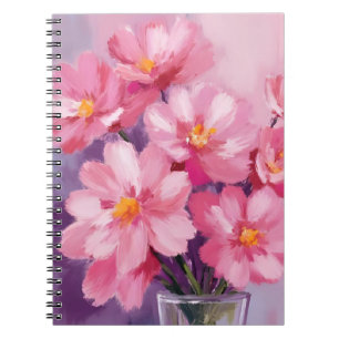 Bloeiende Roze Bloemblaadjes   Bloem Schilderen Aq Notitieboek