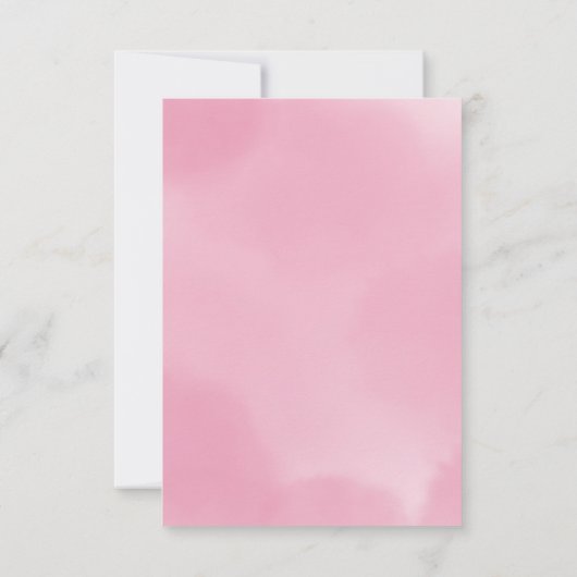 Bloeiende Roze Bloemen Waterverf Vrijgezellenfeest Kaart (Achterkant)