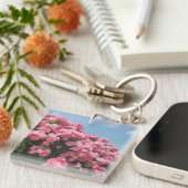 Bloeiende Roze Cascade Sleutelhanger (Voorkant Rechts)