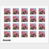 Bloeiende Roze Cascade Vierkante Sticker (Vel)