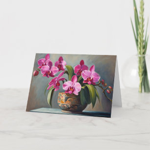 Bloeiende Roze Orchideeën Bloem Plant  Kaart