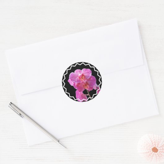 Bloeiende roze orchideeën Sticker (Envelop)