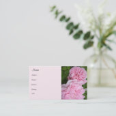 Bloeiende Roze Rozen Visitekaartje (Staand voorkant)