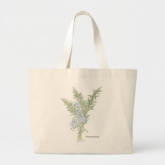 Bloeiende rozemarijn grote tote bag (Voorkant)