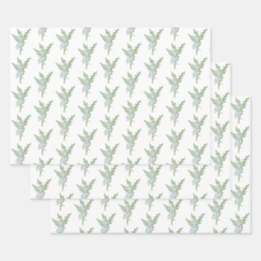 Bloeiende rozemarijn inpakpapier vel (Set)