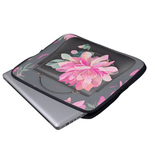 Bloeiende Rozen AI-kunst Laptop Sleeve (Voorkant onderkant)