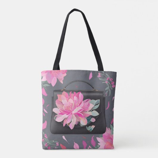 Bloeiende Rozen AI-kunst Tote Bag (Achterkant)