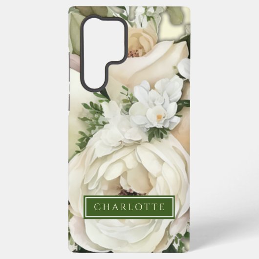 Bloeiende Rozen bloementuin Samsung Galaxy Hoesje (Achterkant)