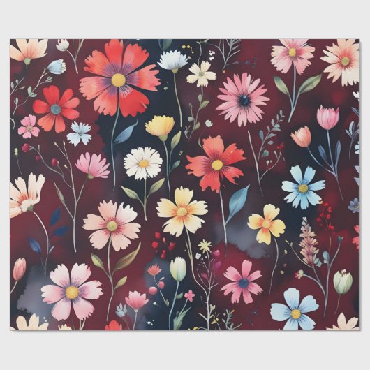 Bloeiende Rozen Cadeaupapier (Vlak)