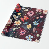 Bloeiende Rozen Cadeaupapier (Uitgerold)