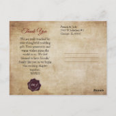 Bloeiende Rozen Foto Bedankt Briefkaart (Achterkant)