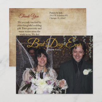 Bloeiende Rozen Foto Bedankt Briefkaart