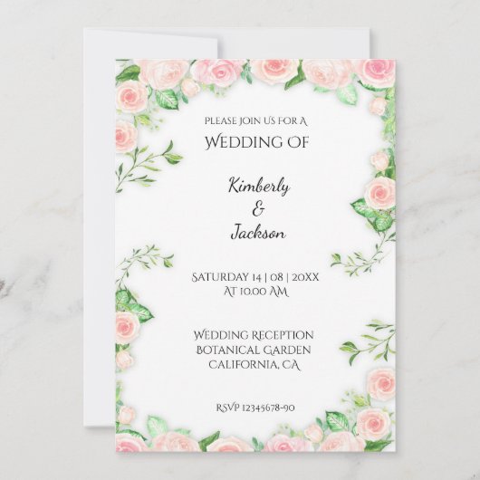 Bloeiende Rozen Kaart (Voorkant)