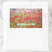 bloeiende rozen kunst rechthoekige sticker (Tas)