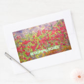 bloeiende rozen kunst rechthoekige sticker (Envelop)