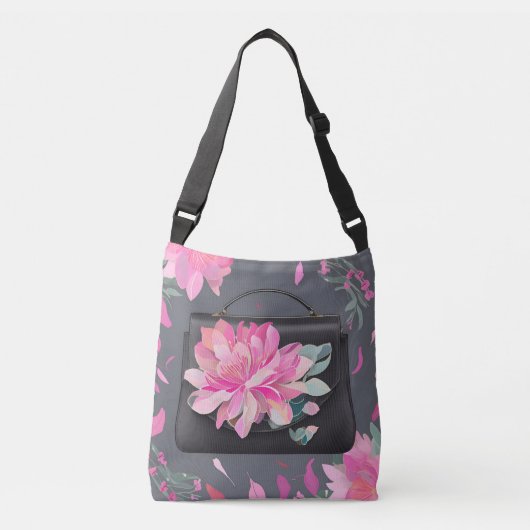 Bloeiende Rozen Purse AI kunst Crossbody Tas (Voorkant)