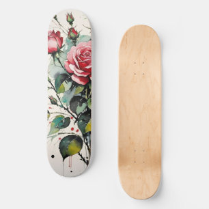 Bloeiende Rozen Waterverf Persoonlijk Skateboard