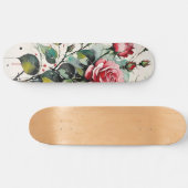 Bloeiende Rozen Waterverf Persoonlijk Skateboard (Horizontaal)